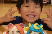 妖怪ウォッチのジバニャンとブシニャン立体ケーキ