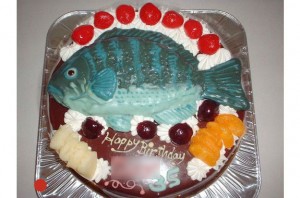 魚立体ケーキ