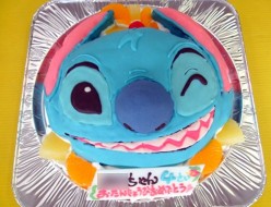 スティッチ顔ケーキ