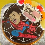 スパイダーマン似顔絵ケーキ