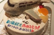 JAL飛行機立体ケーキ
