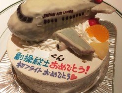 JAL飛行機立体ケーキ