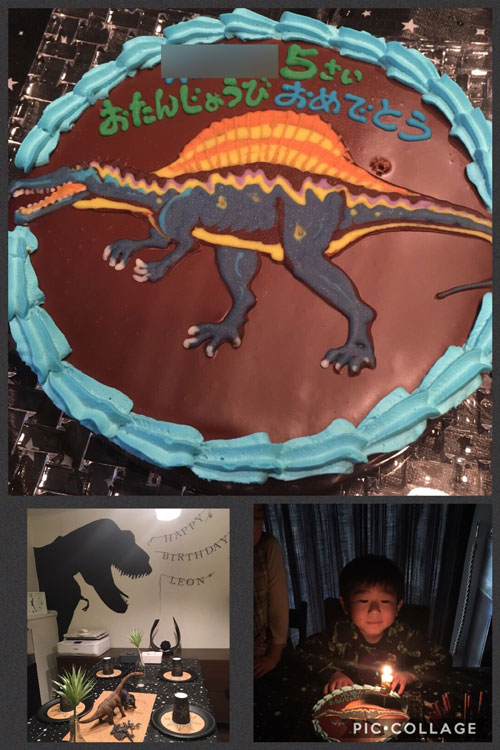 スピノサウルス恐竜ケーキ