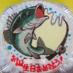 魚イラストケーキ