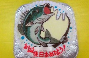 魚イラストケーキ