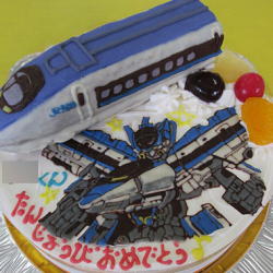 新幹線こだま立体とシンカリオンこだまイラストケーキ ｵﾘｼﾞﾅﾙｹｰｷ おぐに 電車 車 ｷｬﾗｸﾀｰ 似顔絵ｹｰｷ宅配通販