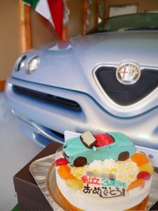 アルファロメオ車立体ケーキ