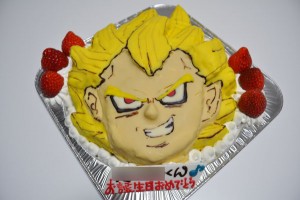 ドラゴンボール、ベジータ顔ケーキ