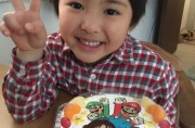 似顔絵とスーパーマリオケーキ