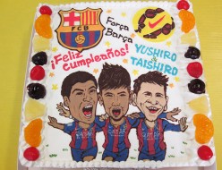 FCバルセロナサッカーケーキ