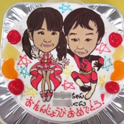 プリキュア似顔絵ケーキ
