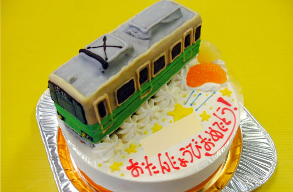 江ノ島電鉄1000形旧塗装電車ケーキ ｵﾘｼﾞﾅﾙｹｰｷ おぐに 電車 車 ｷｬﾗｸﾀｰ 似顔絵ｹｰｷ宅配通販