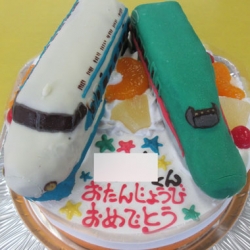 新幹線0系新幹線E5系立体ケーキ