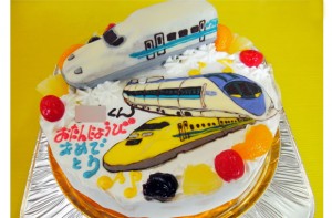 新幹線とドクターイエローケーキ