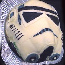 スターウォーズ、ストームトルーパー顔ケーキ