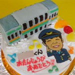 湘南新宿ラインと似顔絵ケーキ