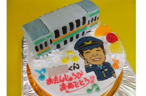 湘南新宿ラインと似顔絵ケーキ