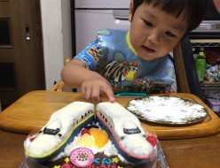 新幹線ＭＡＸＥ4系２台立体ケーキ