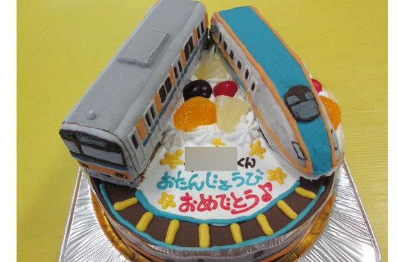 北陸新幹線かがやきと東部電車ケーキ ｵﾘｼﾞﾅﾙｹｰｷ おぐに 電車 車 ｷｬﾗｸﾀｰ 似顔絵ｹｰｷ宅配通販