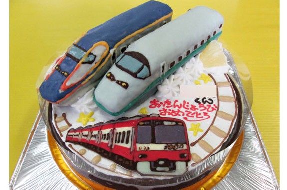 新幹線つばさ 京浜急行ケーキ ｵﾘｼﾞﾅﾙｹｰｷ おぐに 電車 車 ｷｬﾗｸﾀｰ 似顔絵ｹｰｷ宅配通販