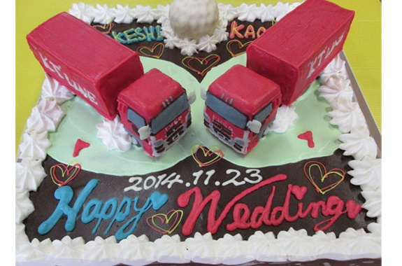 トラックウェディングケーキ ｵﾘｼﾞﾅﾙｹｰｷ おぐに 電車 車 ｷｬﾗｸﾀｰ 似顔絵ｹｰｷ宅配通販