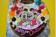 ミッキーとミニーのクリスマスケーキ