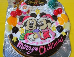 ミッキーとミニーのクリスマスケーキ