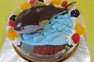 魚（まぐろ）立体ケーキ