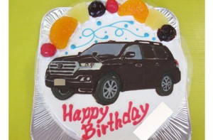車イラストケーキ