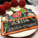 六本木サーカス団のピエロイラストケーキ（ご来店のお客様）