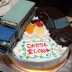 クラウンとトラック立体二台のせケーキ