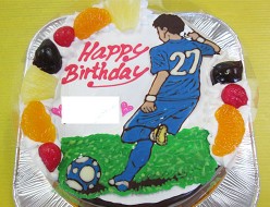 サッカー似顔絵ケーキ
