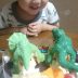 ティラノサウルスとトリケラトプスのケーキ