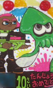 スプラトゥーンイラストケーキ