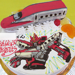 新幹線こだま立体とシンカリオンこだまイラストケーキ ｵﾘｼﾞﾅﾙｹｰｷ おぐに 電車 車 ｷｬﾗｸﾀｰ 似顔絵ｹｰｷ宅配通販