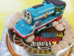 流線形きかんしゃトーマス立体ケーキ