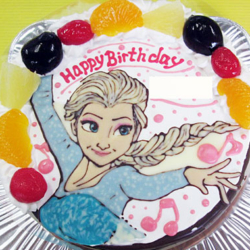 エルサイラストケーキ
