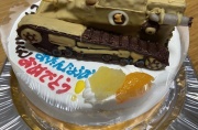 戦車立体ケーキ