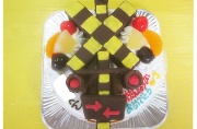 踏切立体ケーキ