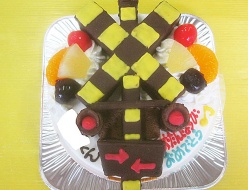 踏切立体ケーキ