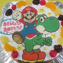 マリオとヨッシーのケーキ