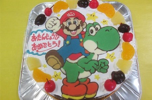 マリオとヨッシーのケーキ