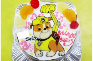 パウパトロールのラブルイラストケーキ