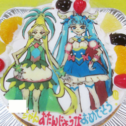 プリキュアのキュアオアシスとキュアスカイケーキ