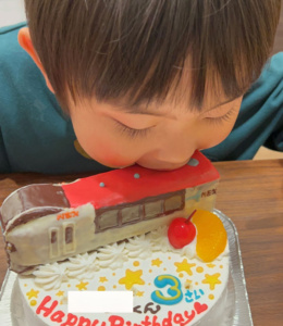 成田エクスプレス電車立体ケーキ