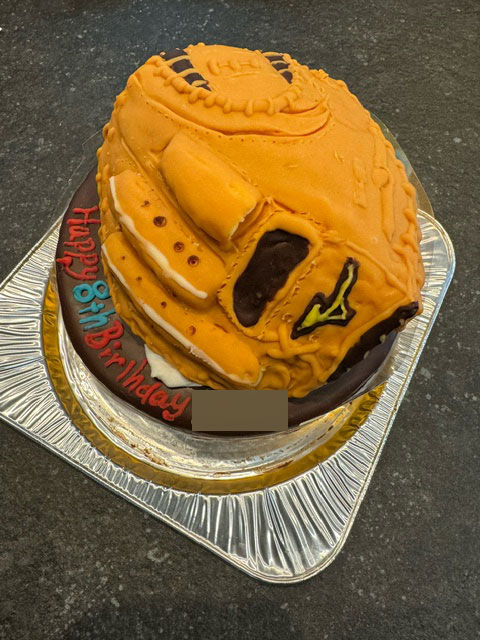野球グローブ立体ケーキ