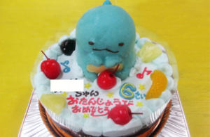 すみっこぐらし、とかげ立体ケーキ