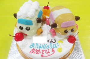 モルカーのポテトとアビー立体ケーキ