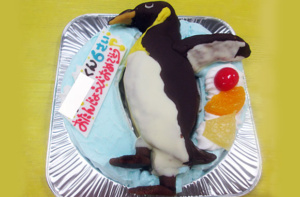 ペンギン立体ケーキ