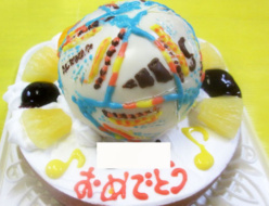 サッカーボール立体ケーキ